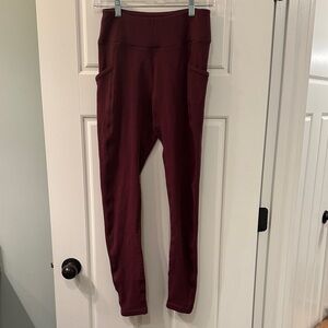 Aventura Women's Burgundy Lined Leggings